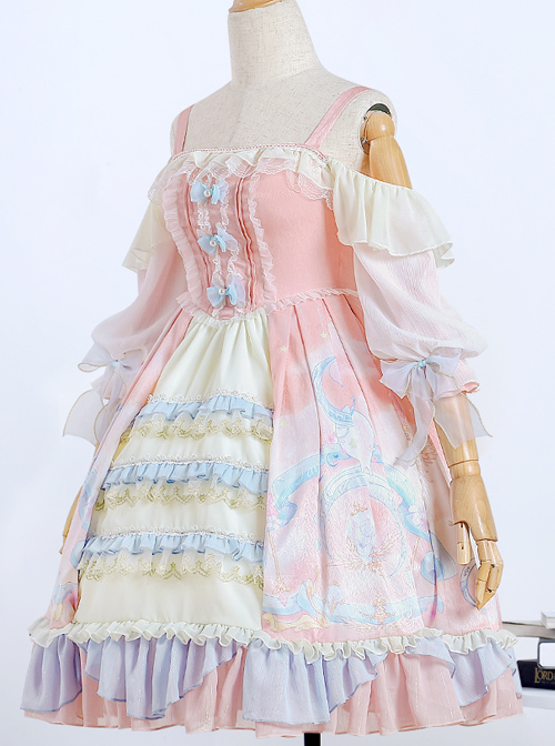 The Dreamland Series OP Pink Sweet Lolita Raglan Sleeve Dress