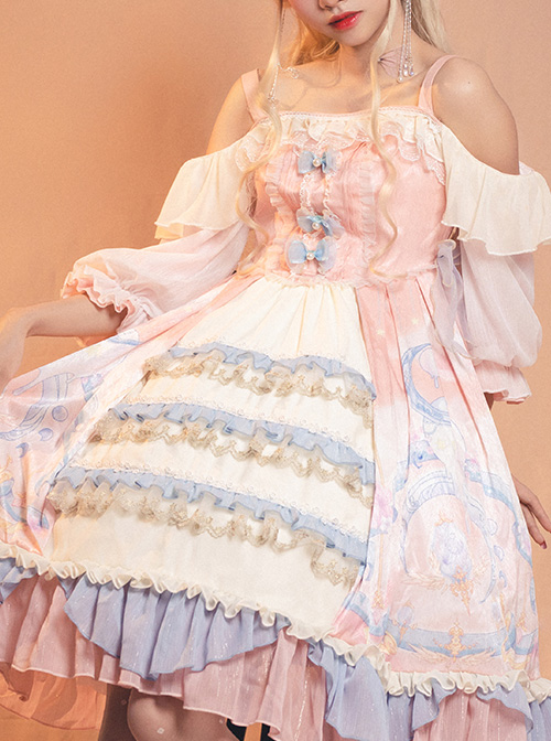 The Dreamland Series OP Pink Sweet Lolita Raglan Sleeve Dress
