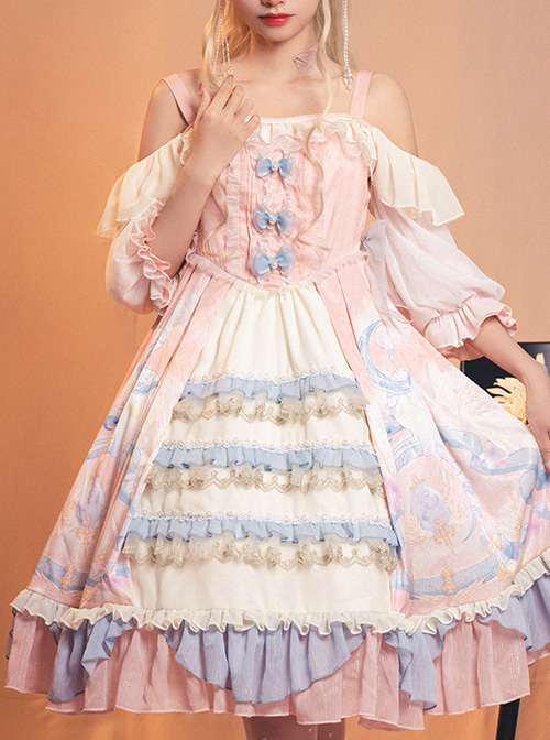 The Dreamland Series OP Pink Sweet Lolita Raglan Sleeve Dress