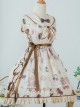 Little Bear's Dessert Series JSK High Waist Navy Neck Sweet Lolita Sleeveless Dress