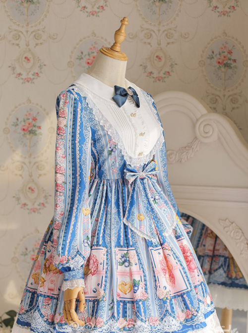 Blueberry Berry Series Doll Collar Sweet Lolita Long Sleeve Dress