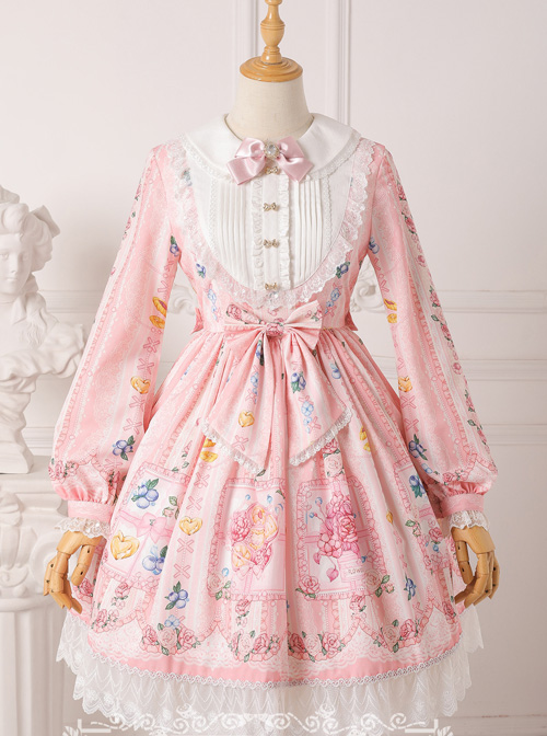 Blueberry Berry Series Doll Collar Sweet Lolita Long Sleeve Dress