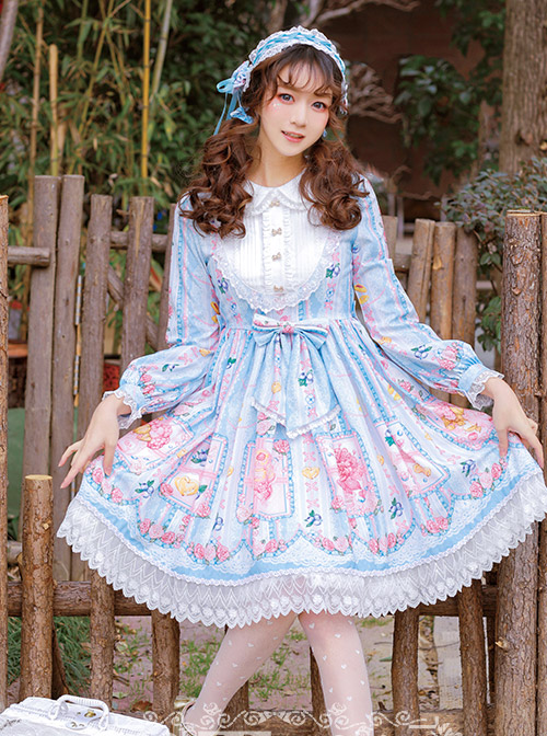 Blueberry Berry Series Doll Collar Sweet Lolita Long Sleeve Dress