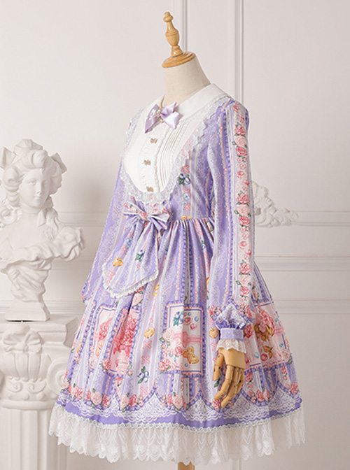 Blueberry Berry Series Doll Collar Sweet Lolita Long Sleeve Dress