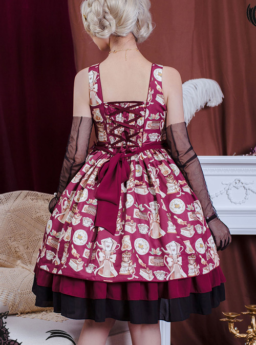 Magic Tea Party Roasted Coffee Series JSK Classic Lolita Sling Dress