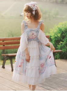 Cherry Town Series JSK Cherry Printing Sweet Lolita Sling Dress