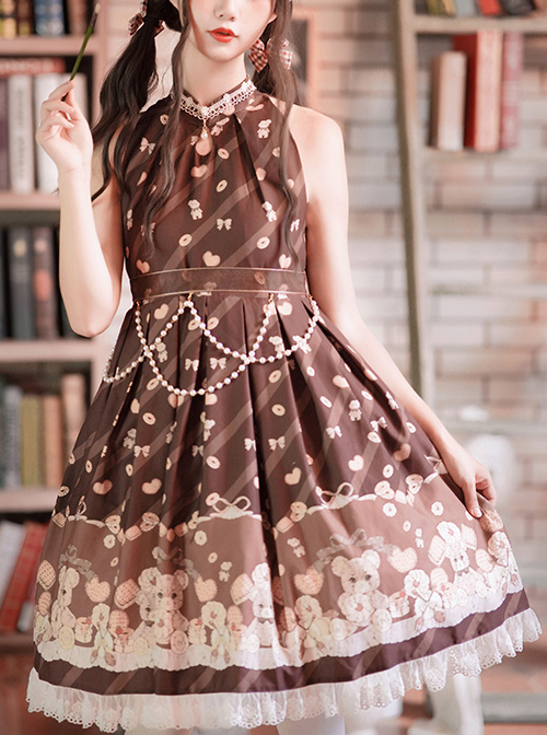 The Cookie Festival Series Little Bear Sweet Lolita Sleeveless Dress