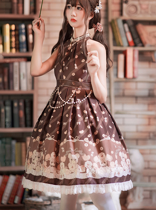 The Cookie Festival Series Little Bear Sweet Lolita Sleeveless Dress