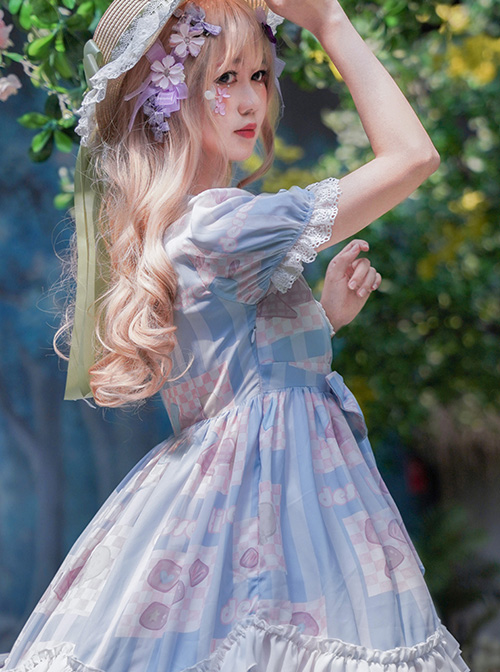 Summer Frost Wind Series OP Sweet Lolita Short Sleeve Dress