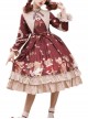 The Sweetheart Bear Tea Party Series OP Sweet Lolita Long Sleeve Dress