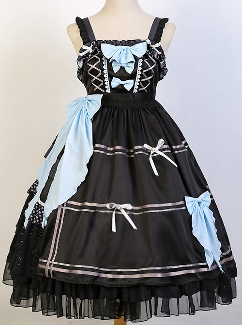 The Little Witch Poem Series Sweet Lolita Sling Dress And Shirt Set