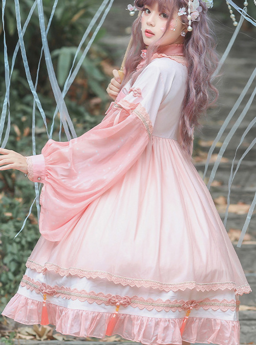 Koi Series OP Chinese Style Sweet Lolita Long Sleeve Dress