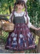 Poisonous Mushrooms Series JSK Denim Stitching Sweet Lolita Sling Dress