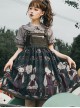 Poisonous Mushrooms Series JSK Denim Stitching Sweet Lolita Sling Dress