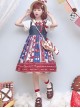 Small Tomato Series JSK Denim Stitching Sweet Lolita Sling Dress