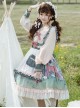 The Small Fawn Series OP Printing Sweet Lolita Long Sleeve Dress