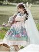 The Small Fawn Series OP Printing Sweet Lolita Long Sleeve Dress