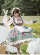 The Small Fawn Series OP Printing Sweet Lolita Long Sleeve Dress