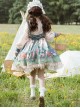 The Small Fawn Series OP Printing Sweet Lolita Long Sleeve Dress