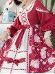 Strawberry Milkshake Series OP Sweet Lolita Long Sleeve Dress