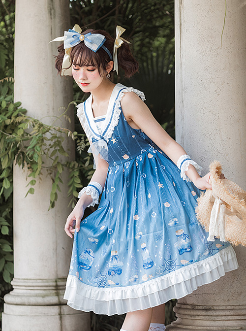 Ocean Wishing Bottle Series JSK Sweet Lolita Sleeveless Dress