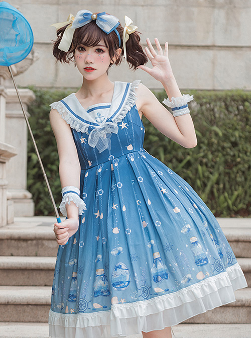 Ocean Wishing Bottle Series JSK Sweet Lolita Sleeveless Dress