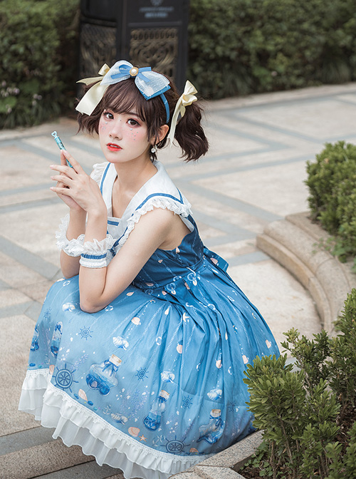 Ocean Wishing Bottle Series JSK Sweet Lolita Sleeveless Dress