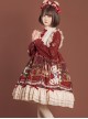 Crown Bear Series OP Sweet Lolita High Waist Long Sleeve Dress