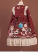 Crown Bear Series OP Sweet Lolita High Waist Long Sleeve Dress