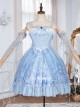 Deer In The Forest Series JSK Blue Gradient Sweet Lolita Sling Dress