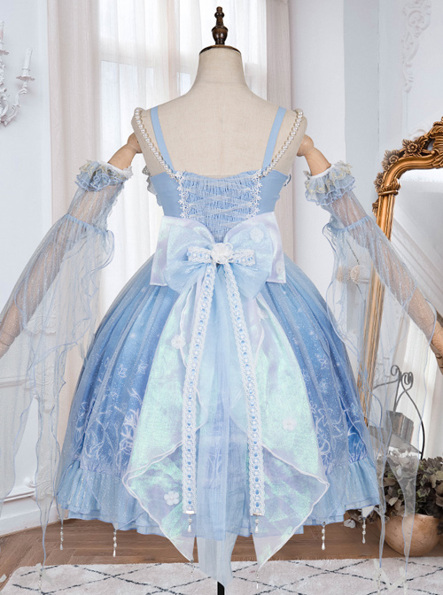 Deer In The Forest Series JSK Blue Gradient Sweet Lolita Sling Dress