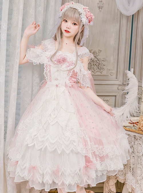 Crystalline Phantom Series Tea Party Sweet Lolita Pink Dress