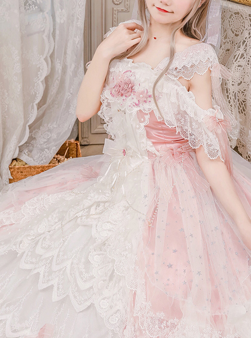 Crystalline Phantom Series Tea Party Sweet Lolita Pink Dress