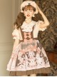 Crown Kitten Series Printing Sweet Lolita Short Sleeve Dress