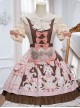 Crown Kitten Series Printing Sweet Lolita Short Sleeve Dress