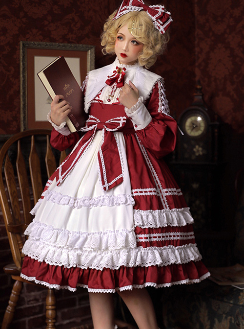 Lovely Elva Doll Series OP Sweet Lolita Long Sleeve Dress