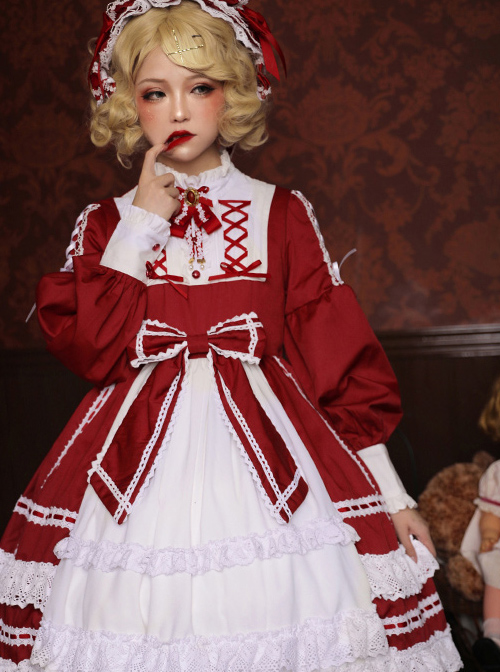 Lovely Elva Doll Series OP Sweet Lolita Long Sleeve Dress