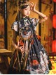 Mythical Animals Fight Series OP Chinese Style Retro Classic Lolita Dress Set