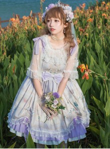 Flower Cage Museum Series JSK Sweet Lolita Sling Dress