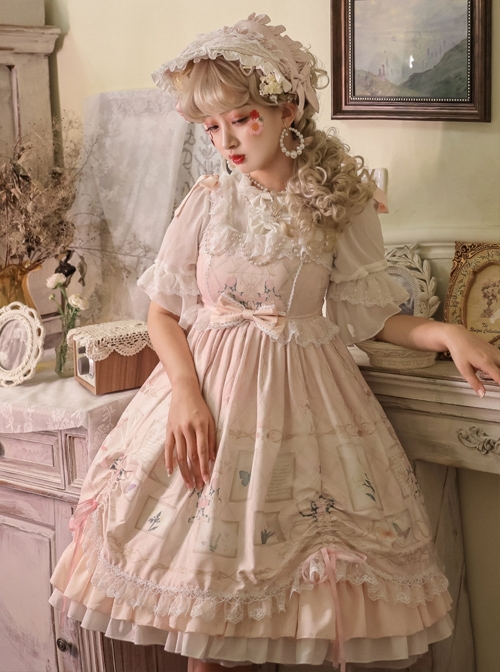 Flower Cage Museum Series JSK Sweet Lolita Sling Dress