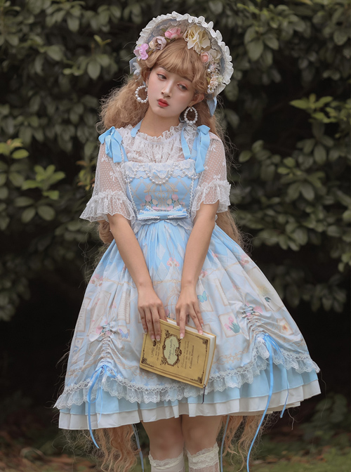 Flower Cage Museum Series JSK Sweet Lolita Sling Dress