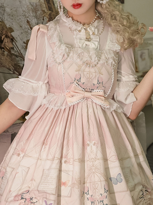 Flower Cage Museum Series JSK Sweet Lolita Sling Dress