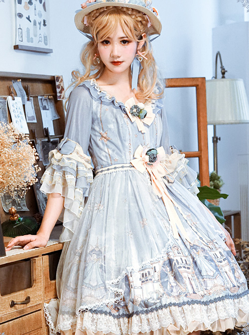 Goblin Overture Series OP Sweet Lolita Half Sleeve Dress