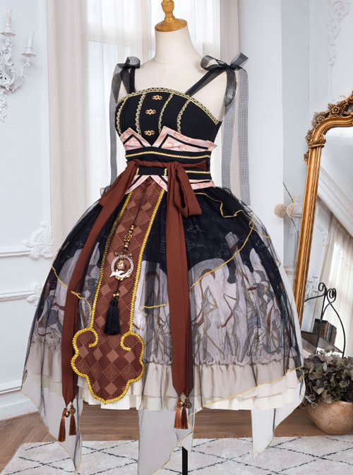 Mythical Animals Fight Series JSK Classic Lolita Sling Dress