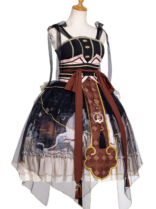 Mythical Animals Fight Series JSK Classic Lolita Sling Dress