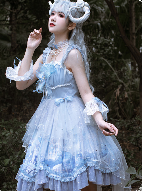 Walk With Whales Series JSK Sweet Lolita Sling Dress