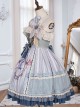 Sparrows In The Mirror Series JSK Type I Light Blue Retro Pastoral Style Sweet Lolita Sling Dress