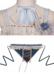 Sparrows In The Mirror Series JSK Type I Light Blue Retro Pastoral Style Sweet Lolita Sling Dress