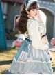 Sparrows In The Mirror Series JSK Type I Light Blue Retro Pastoral Style Sweet Lolita Sling Dress