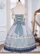 Sparrows In The Mirror Series JSK Type I Light Blue Retro Pastoral Style Sweet Lolita Sling Dress